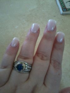 Pink gel nails.  Feeling purty!